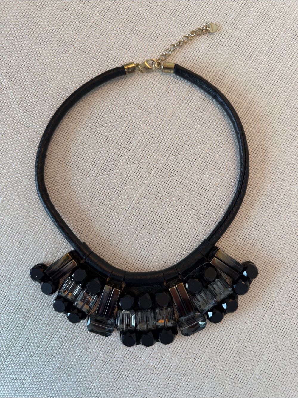 Nakamol Black Statement Crystal Collar Necklace